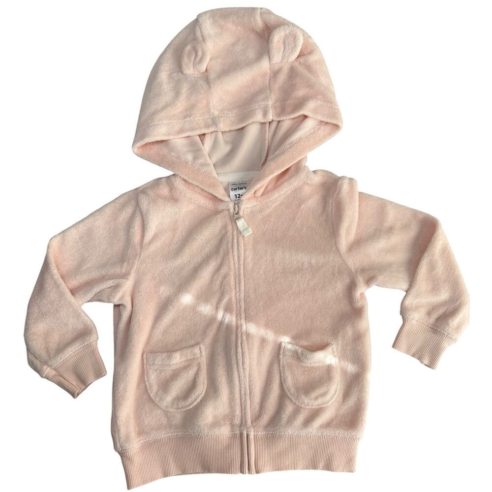 Carters Zip Up Jacket Girls Lightweight Pink 12 Months